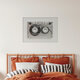 Mockup Wall art by Daniel Leo: humorous illustration featuring a tape motif and an inspiring quote