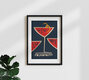 Mockup Wandbild 'Cosmopolitan' – Kunst von Fox And Velvet als Poster oder Acrylglasbild