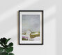 Mockup Illustration by Katherine Blower: cheerful ghost in a blooming garden