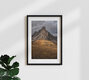 Mockup Wall art: a mystical view of Giau Pass in the Dolomites with autumnal colors.