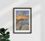 Mockup Sunrise at Faro de Cala Figuera in Mallorca with calm sea and clear sky