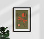 Mockup Wall art by Jonas Loose: minimal depiction of a dragonfly in soft colors.