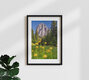 Mockup Fotokunst von Achim Thomae: Langkofel im Frühling, sanfte Farben und ruhige Atmosphäre.