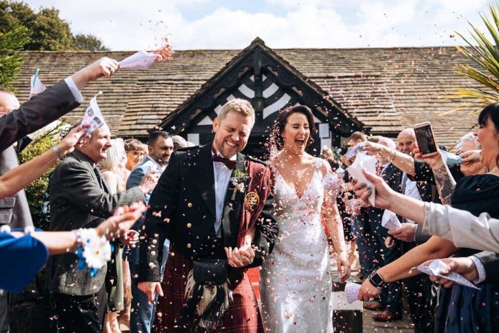 confetti at rivington barn