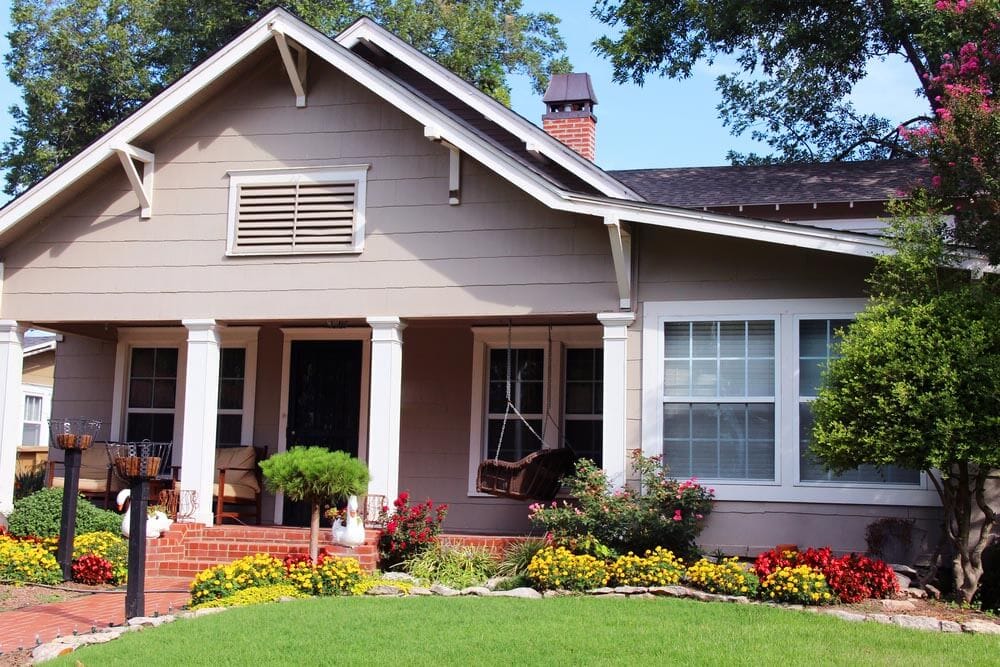SMALL FRONT PORCH GARDEN IDEAS WITH SWING
