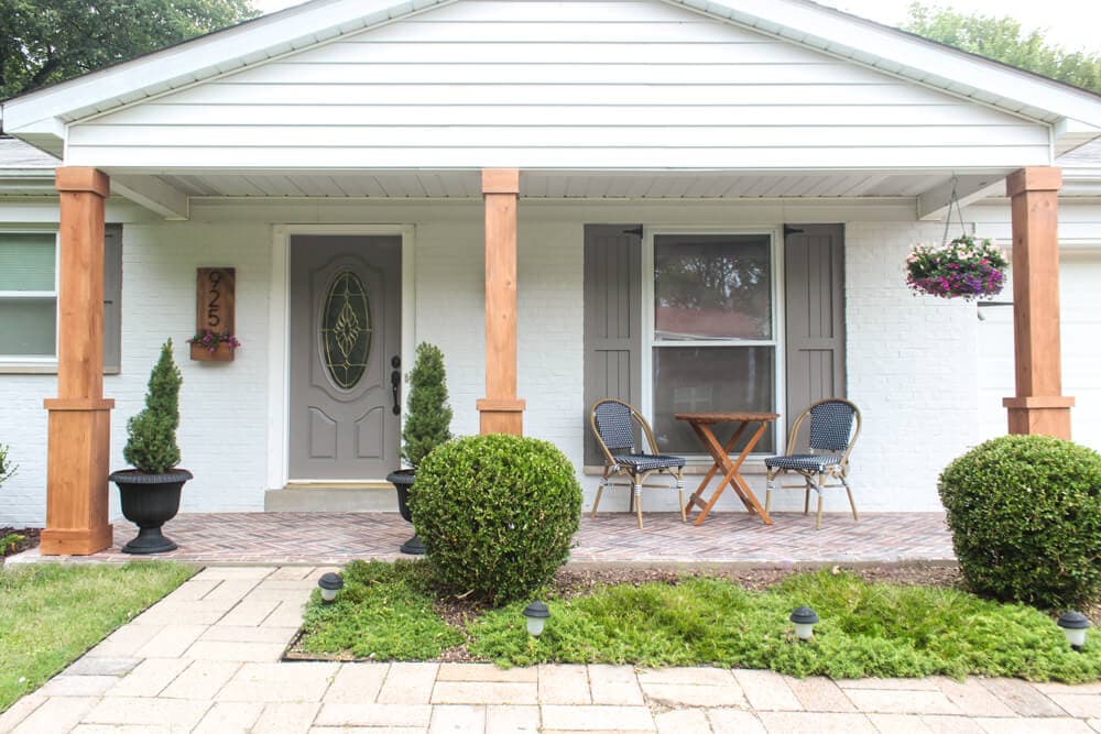 CHANGE THE SHADE FOR PORCH COLUMN MAKEOVER IDEAS AFTER
