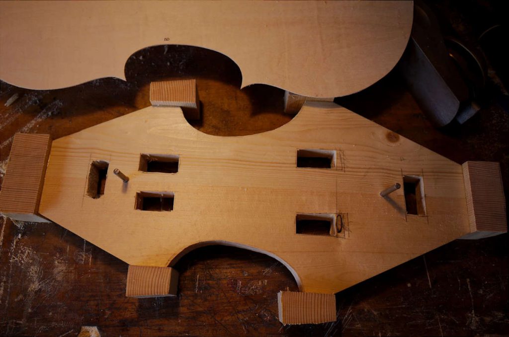 skelton mould with blocks attached