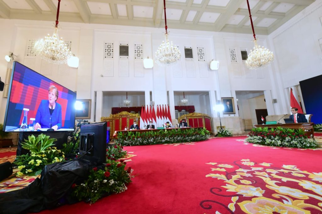 Jokowi Angela Merkel Hannover Messe 2021
