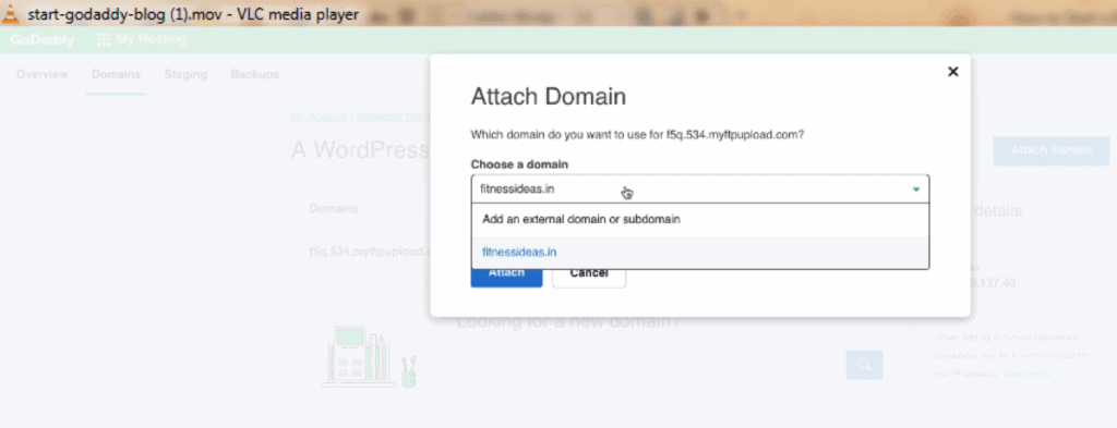attach domain