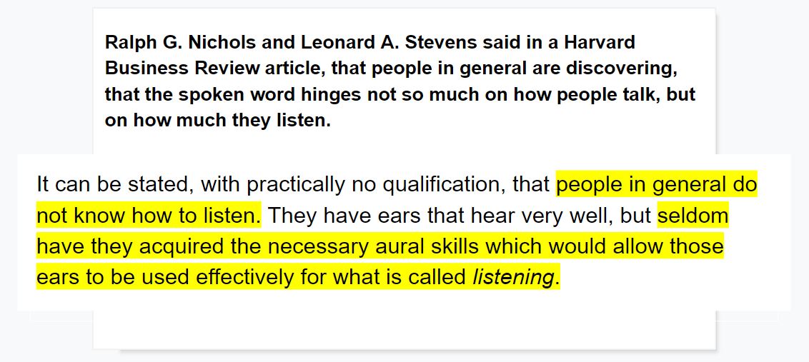 listening is important why listening is important