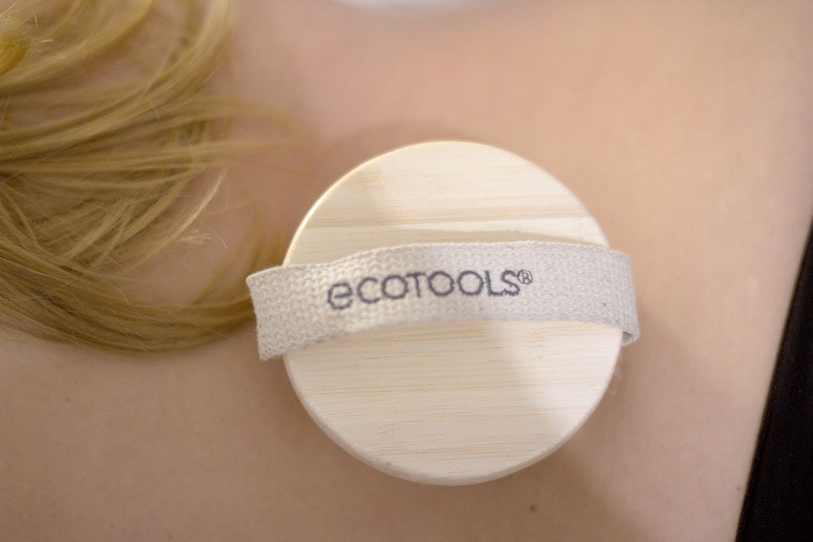 Ecotools brush placed on back