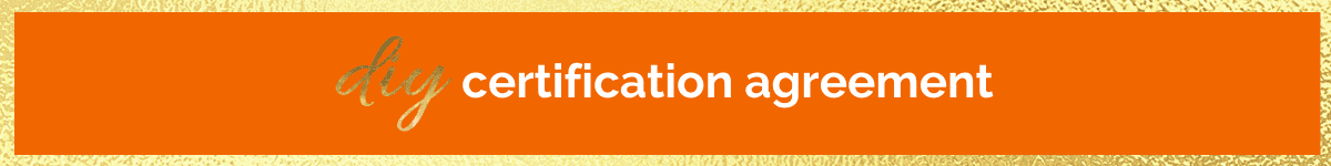 DIY Certification Agreement banner