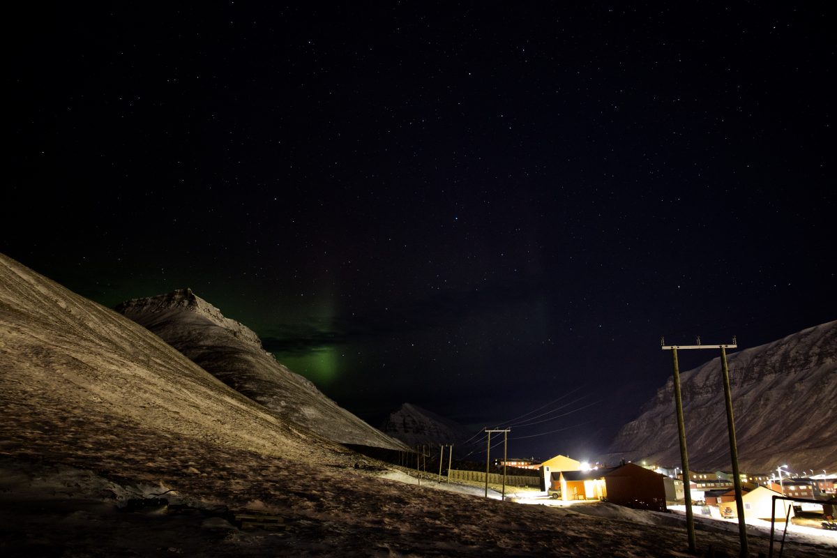 Nordlichter in Longyearbyen Spitzbergen Nordlichter in Longyearbyen Spitzbergen