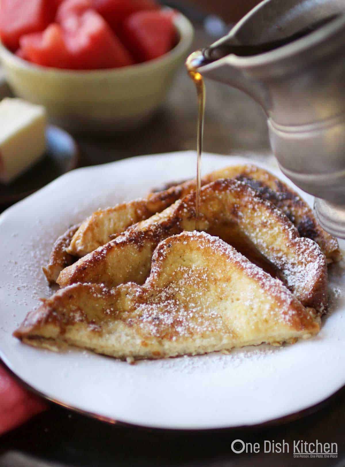 Easy French Toast Recipe Single Serving One Dish Kitchen