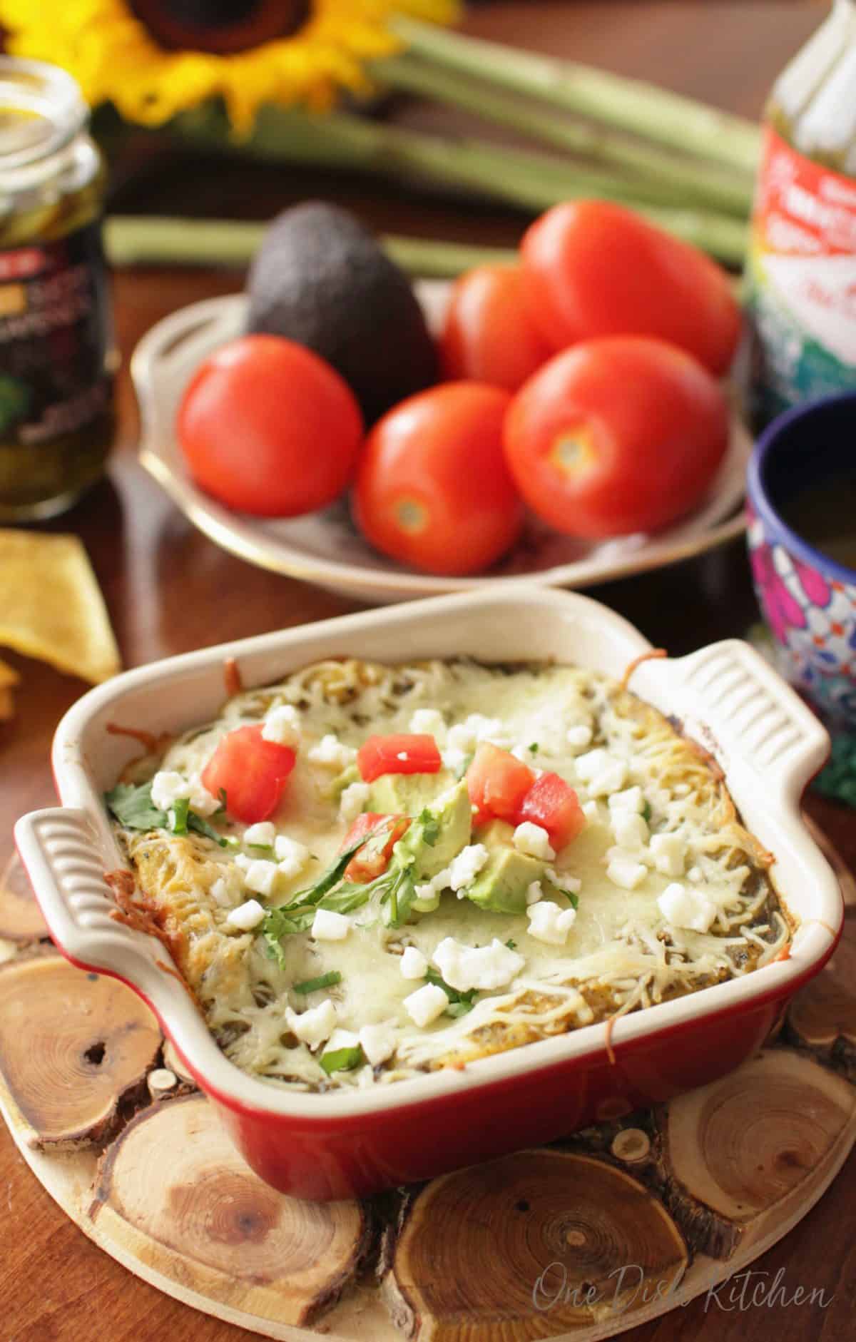 Easy Enchiladas Verdes Recipe Single Serving One Dish Kitchen