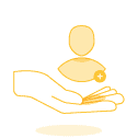 Icon of Open Hand with Person Icon In It | Channel Assistant Icon of Open Hand with Person Icon In It | Channel Assistant