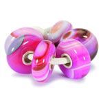 Trollbeads Lentecollectie Trollbeads Roze gestreepte agaat set