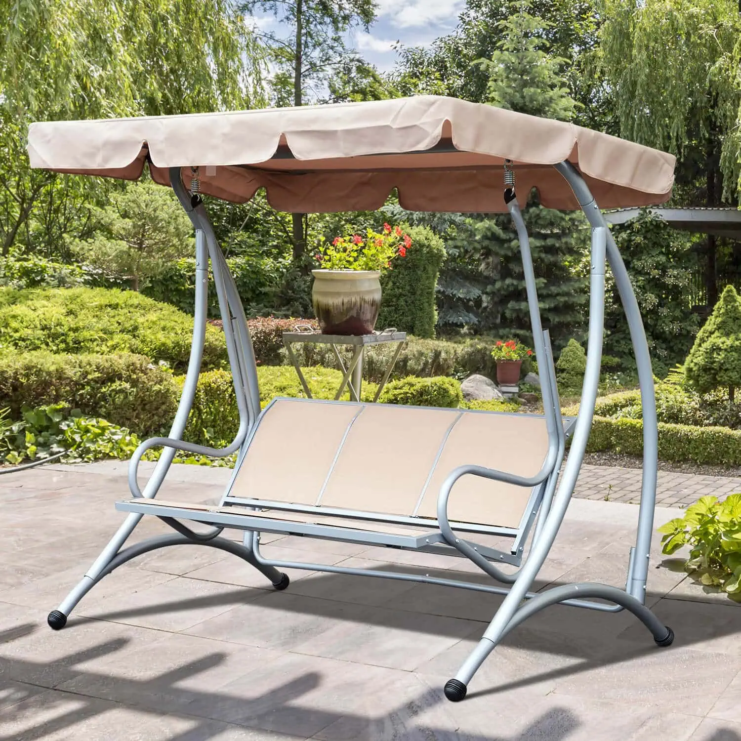 PATIO SWING WITH CANOPY WITHOUT CUSHIONS