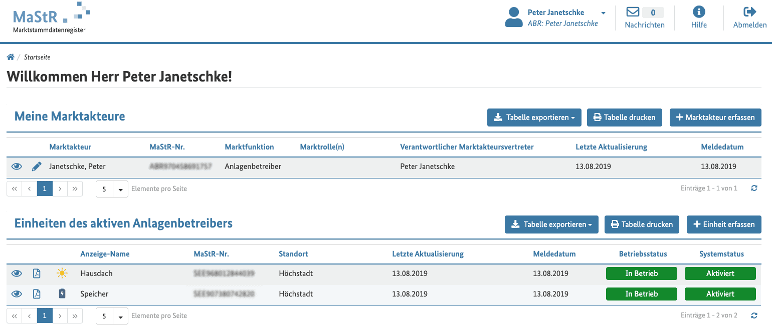 Das MaStR der BNetzA Das MaStR der BNetzA