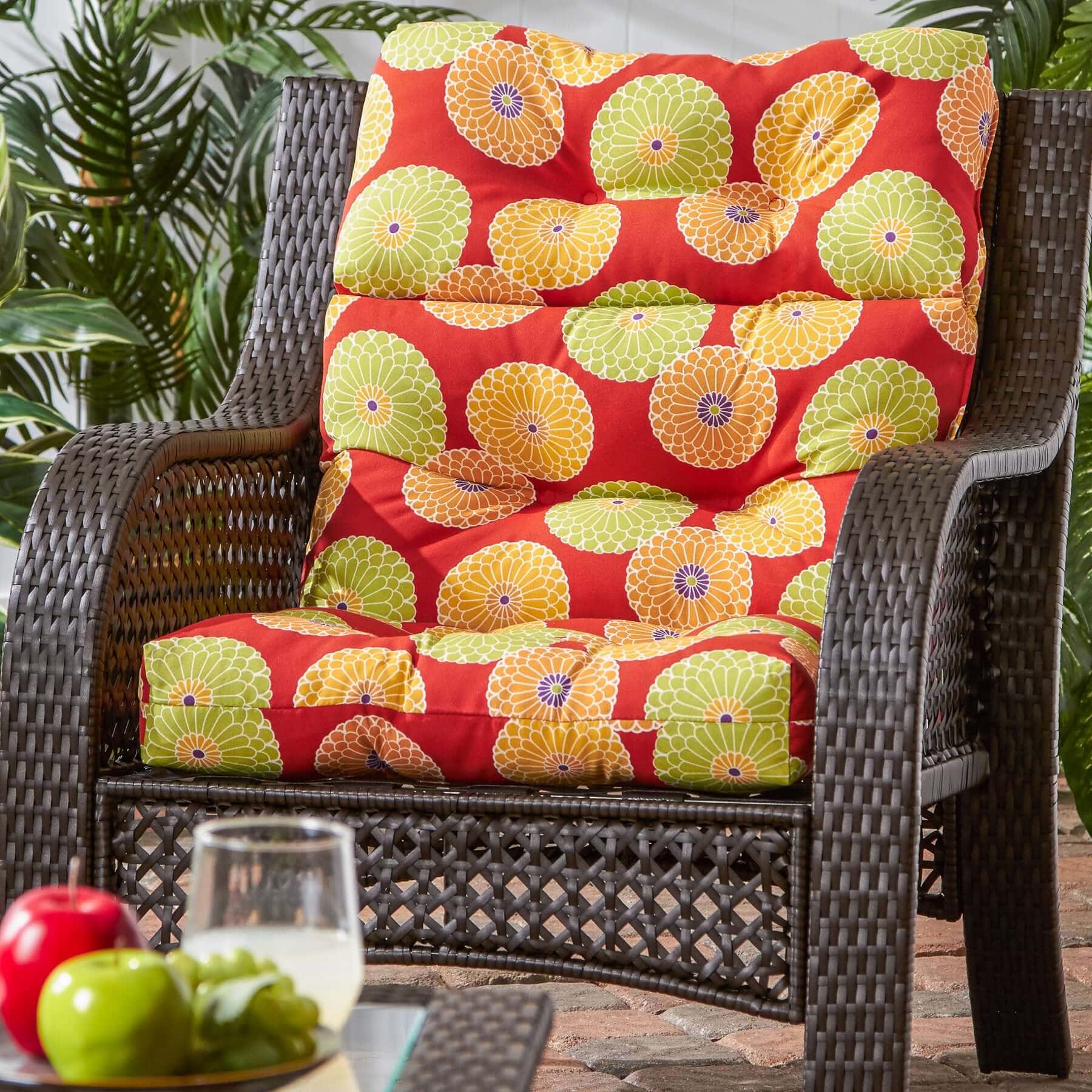 HIGH BACK PATIO CHAIR CUSHIONS WITH GOOD PATTERN