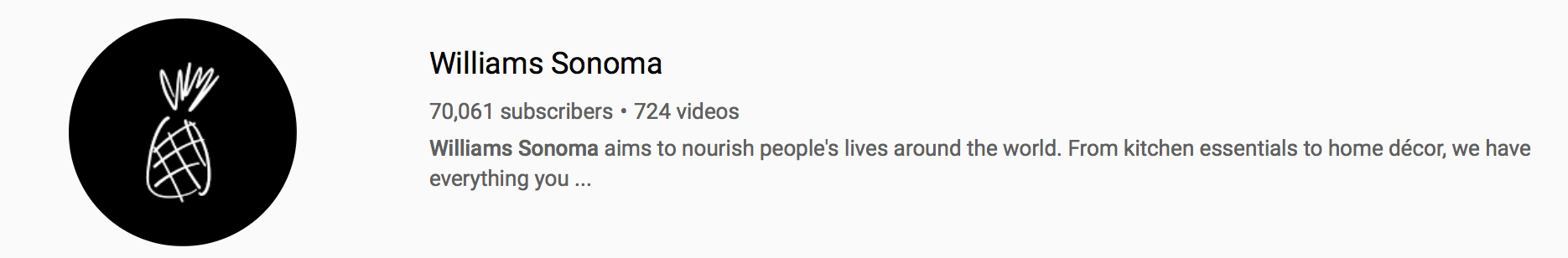 Williams Sonoma Youtube profile picture