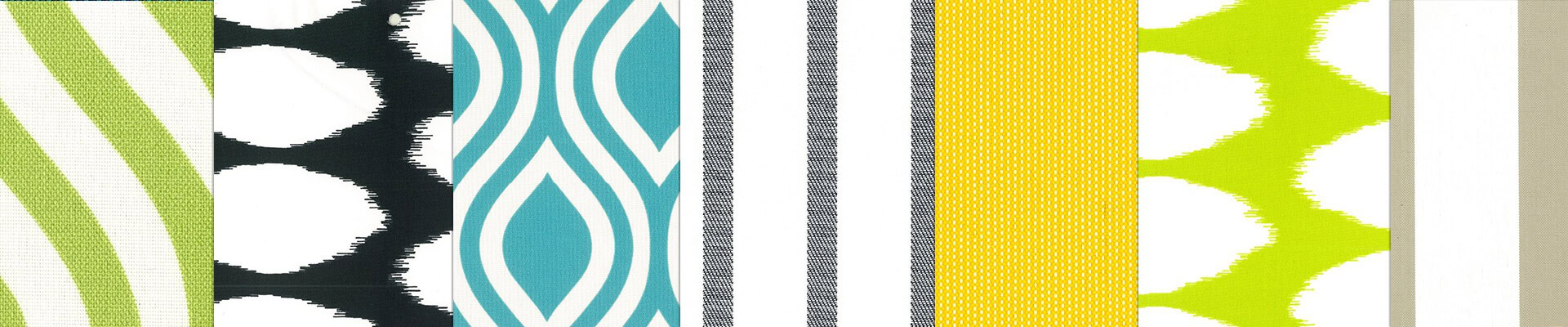 Contrasting Patterned patio sling chair replacement fabric
