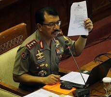 Komjen (Pol) Budi Gunawan saat mengikuti fit and proper test sebagai calon Kapolri, di Komisi III DPR, Rabu (14/1)