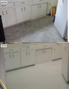 peel and stick vinyl floor kitchen installation