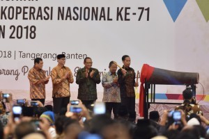 President Jokowi opens the National Cooperatives Day at Indonesia Convention Exhibition (ICE) BSD, Tangerang, Banten, Thursday (12/7) (Photo: PR/Oji)