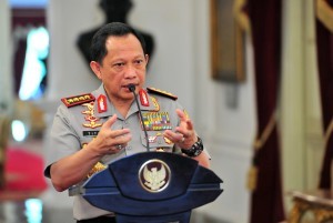 Chief of the Indonesian National Police (Kapolri) General Tito Karnavian holds a press conference at the Merdeka Palace, Jakarta, Wednesday (5/12). Photo by: JAY/PR.