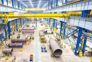 Aerial view of tank manufacturing facility