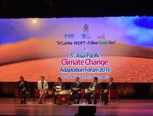 Presidential Special Envoy for Climate Change Rachmat Witoelar acts as a keynote speaker in High Level Session of the 5th Asia-Pacific Climate Change Adaptation Forum, in Colombo, Sri Lanka, on Monday (17/10)