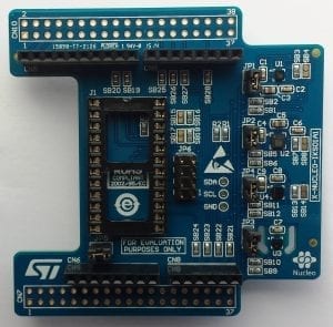 The X-NUCLEO-IKS01A1 expansion board (Click to Enlarge)