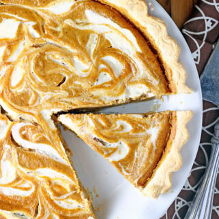 Pumpkin Cream Cheese Swirl Pie