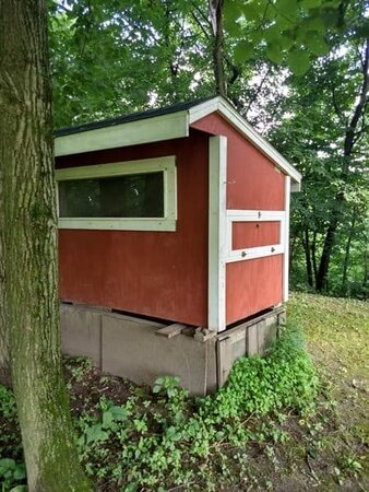 old coop used as a brooder
