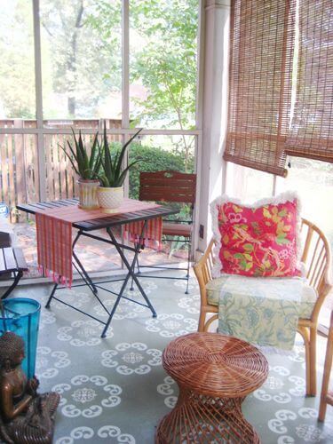 PAINTED RUG PORCH FLOOR IDEAS