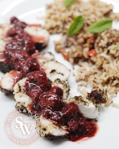 Sew White Strawberry and balsamic vinegar herb crust chicken 2