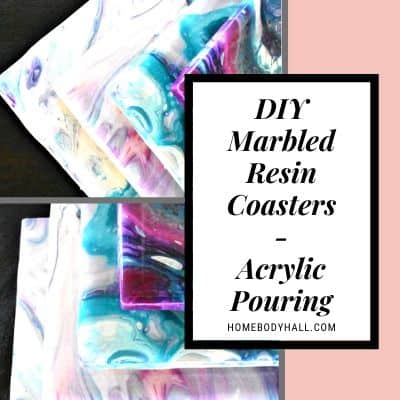 Diy Marbled Resin Coasters With Acrylic Pouring Homebody Hall