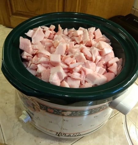 rendering lard in the crockpot