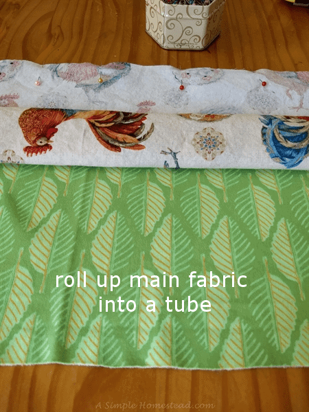 hot dog pillowcase - roll up main fabric