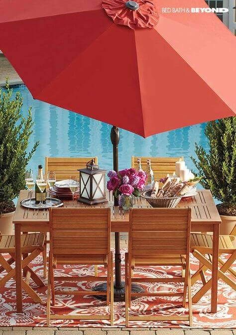 PATIO DINING TABLE SET IDEAS WITH UMBRELLA