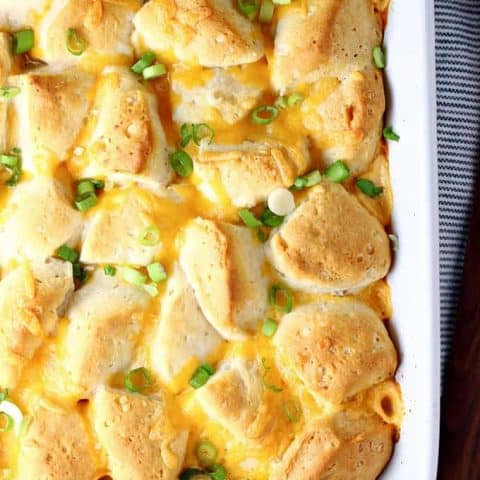 Buffalo Chicken Biscuit Bake