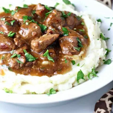 Slow Cooker Beef Tips with Gravy