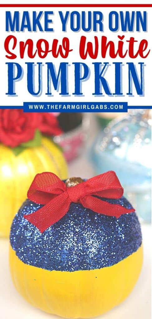 This no-carve Disney Snow White Pumpkin really is the fairest of them all. This easy no-carve pumpkin is a fun Halloween craft for kids. If you love Disney Princesses, then this is a really easy and fun Disney craft to make. Kids will love making this pumpkin craft for Halloween.