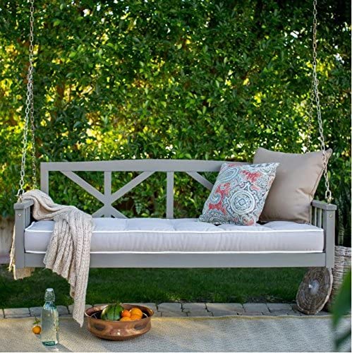 BELHAM LIVING MODERN COTTONWOOD DEEP SEATING PORCH SWING BED
