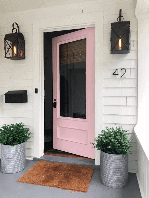 COLORFUL DOOR IDEAS FOR SMALL FRONT PORCH