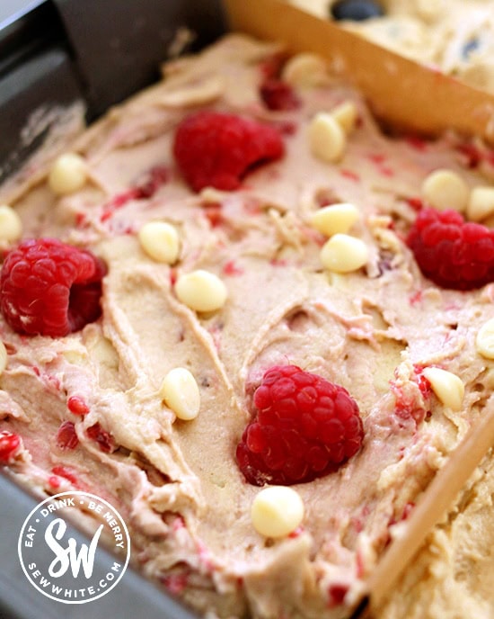 giant chunky raspberry cookies