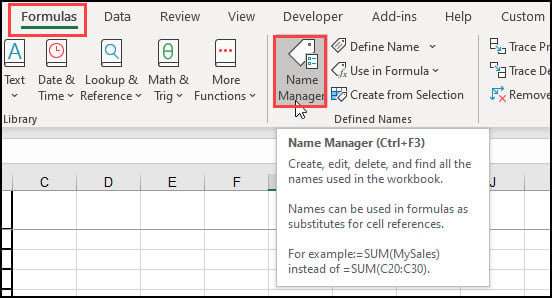 Easily Assign An Excel Range Name Productivity Portfolio