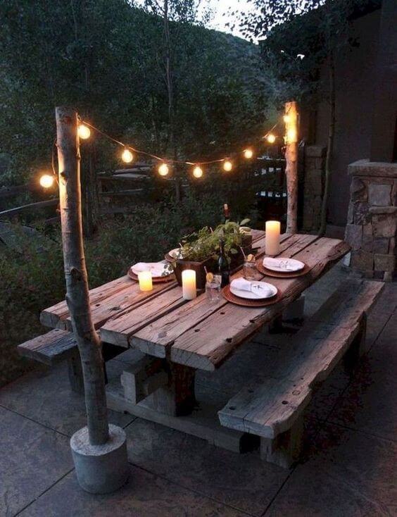 RUSTIC LIGHT HANGER IDEAS FOR PATIO DECOR ON A BUDGET