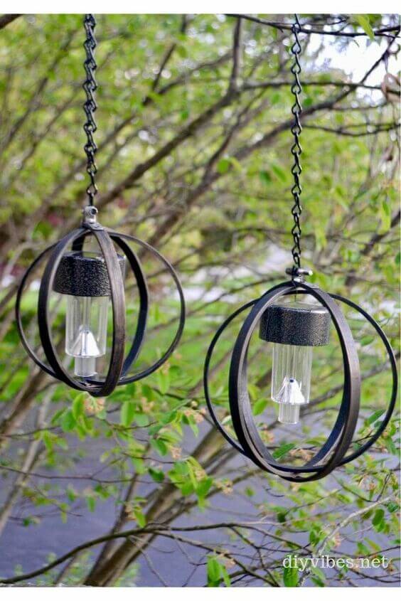DIY HANGING INDUSTRIAL LAMP SOLAR PORCH LIGHT IDEAS